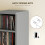 Homcom HOMCOM Set of 2 CD Storage Unit DVD Shelf with Adjustable Shelves Light Grey 5