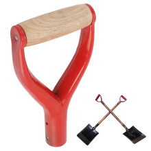 Y-Shaped Shovel Handle with Wooden Grip, 12.22in Inside Diameter