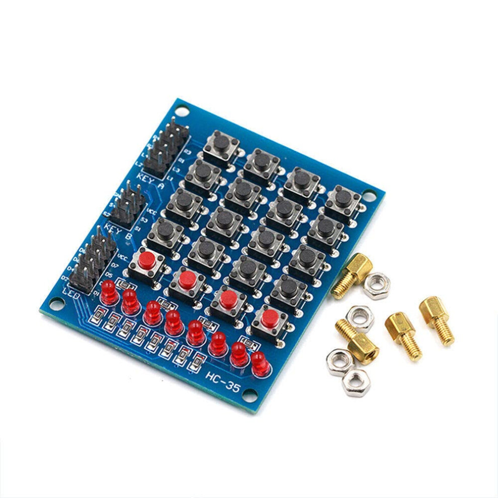 4X4 Matrix Keypad With Leds For Arduino, 16Key Module For Diy Microcontroller Projects Ref: 9734 9073542377887