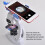Kids Microscope Kit 1200X LED with Phone Adapter, ThreeLevel Magnification, Educational Science Set 3