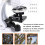 Kids Microscope Kit 1200X LED with Phone Adapter, ThreeLevel Magnification, Educational Science Set 5