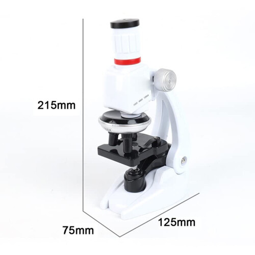 Kids Microscope Kit 1200X LED with Phone Adapter, ThreeLevel Magnification, Educational Science Set 1