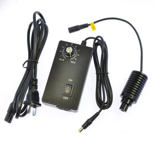 LED Microscope Light 8mm Coaxial Illuminator 3W 6500K Cool White with Control Box