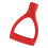 Plastic Snow Shovel Handle D Type 32mm ID Quick Install Red 18.5x11.5cm 7