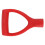 Plastic Snow Shovel Handle D Type 32mm ID Quick Install Red 18.5x11.5cm 16