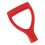 Plastic Snow Shovel Handle D Type 32mm ID Quick Install Red 18.5x11.5cm 9