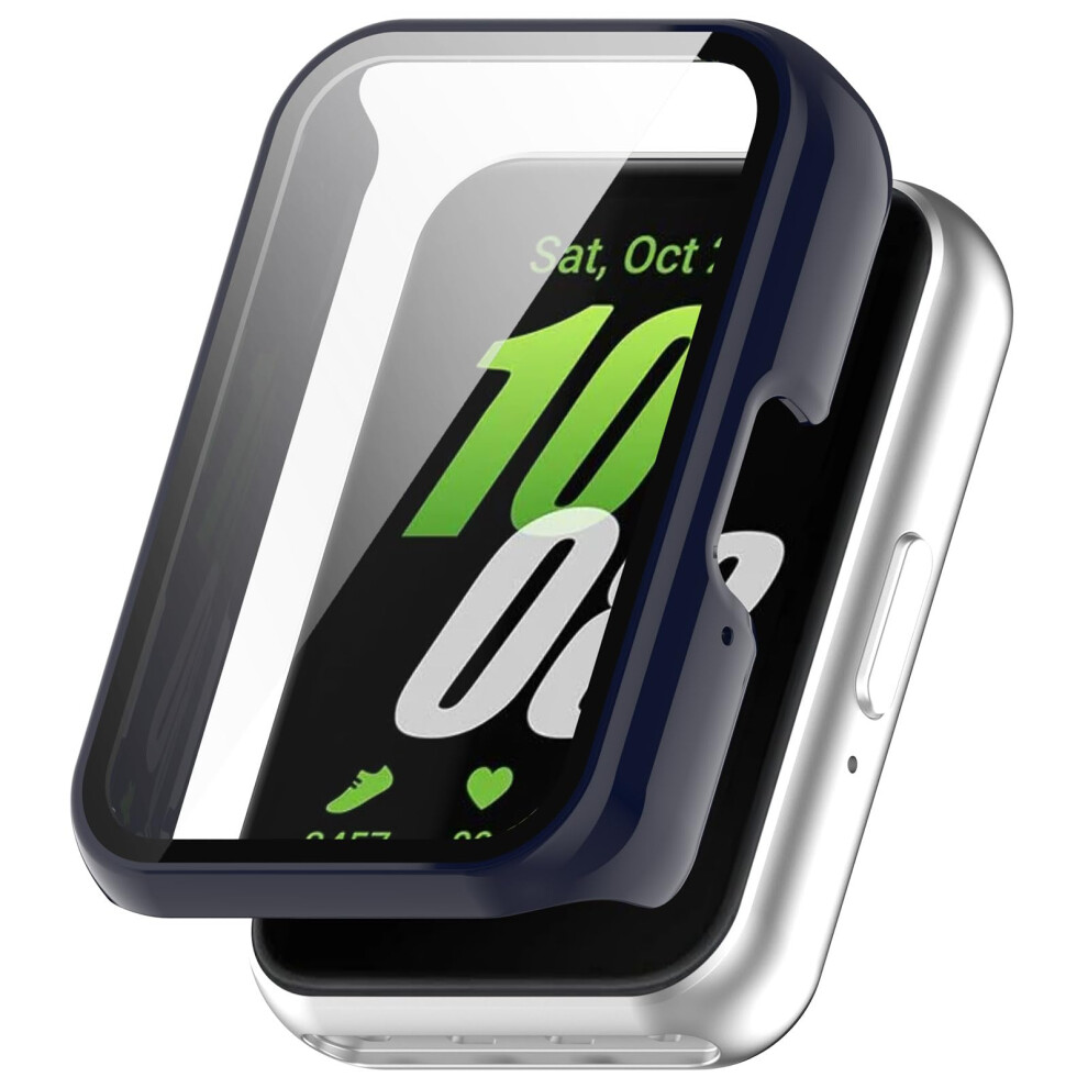 Case With Builtin Tempered Glass Screen Protector Hard Pc Bumper For Samsung Galaxy Fit 3 Blue 9073542378068