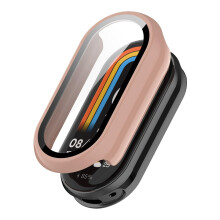 Case and Screen Protector Pink PC Bumper Cover Shell AllAround Protection 2 Pack for Mi Band 9
