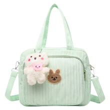 Diaper Bag Tote with Large Capacity Storage, Waterproof Pockets, Insulated Bottle Holders, Green