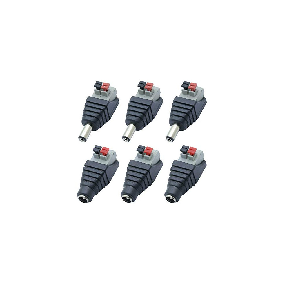 50 Sets 5.5X2.1mm Male Female Dc Power Connector 12V Plug Jack For Cctv Led Secure Connection 9169991099576