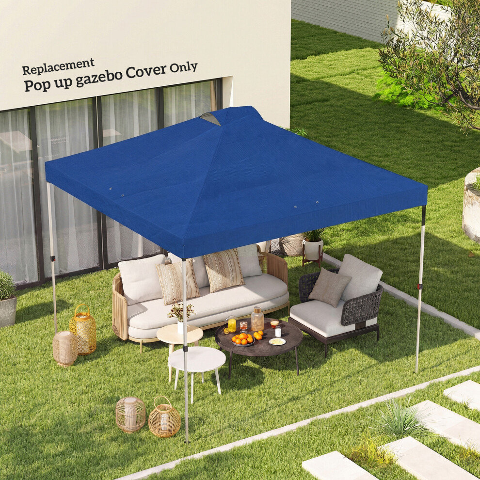 Outsunny Gazebo Roof Replacement Uv50+ Waterproof 3X3(M) Blue