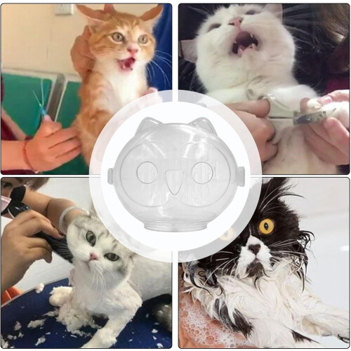 Pet care, transparent cat muzzle, breathable antibite  lightweight kitten accessories 2