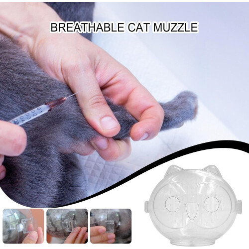 Pet care, transparent cat muzzle, breathable antibite  lightweight kitten accessories 1