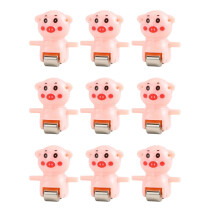Pig Roller Coaster Toy Figures Set, 9pcs Replacement Pigs for Track Slide Toys, Cute Safe Design