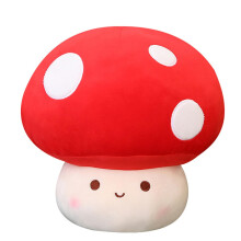 Cute Mushroom Plush Pillow Soft Red Stuffed Cushion for Girls Bedroom Decor 20cm Washable