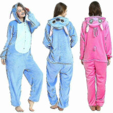 (XL,Pink)Unisex Adults Stitch Cosplay Costume Animal Pajama Onesie Kigurumi Jumpsuit Sleepwear