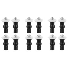 12 Pak Toiletbril Schroeven Toiletbril Scharnieren Bout Uitbreiden Rubber Top Noten Schroefbevestigingen Fix WC Blind Gat Fittingen