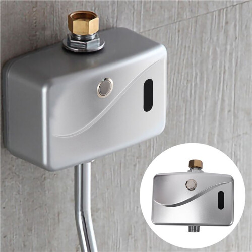2X Automatic Electric Urinal Flush Valve Sensor&Manual 2 Function Exposed Wall Mount DC6V Urine Flushing 2