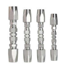 4PCS Reusable Hydraulic Hose Fittings Repair Kit,1/2in3/4in Hydraulic Hose Fittings,Hydraulic Hose Field Repair Kit