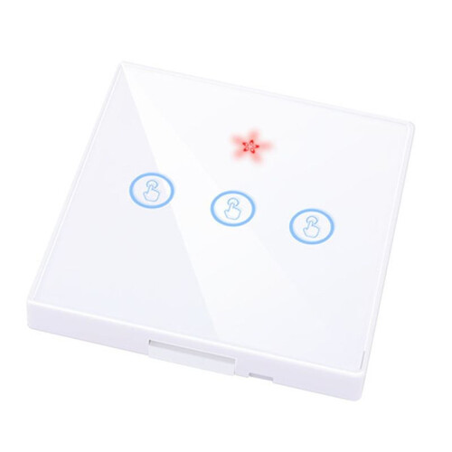 Home Touch  Light Electrical 433Mhz Remote Control Wall Panel Button Receiver Led Lamp 3 Gang