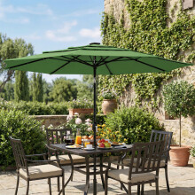 Outsunny Garden Parasol, Outdoor Umbrella with Tilt Function, Green