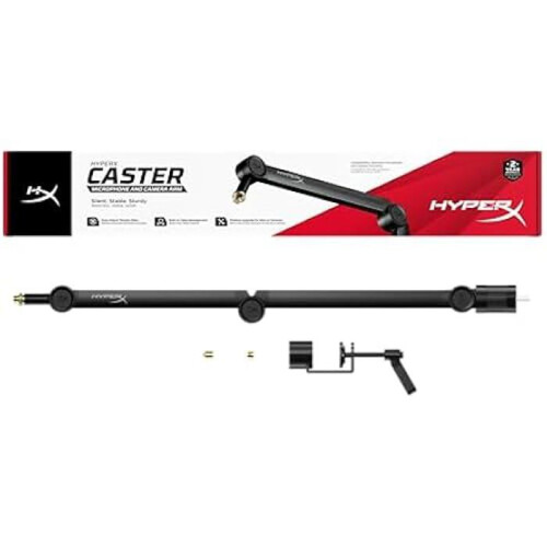 HyperX Suporte para Microfone e Webcam - HYPERX - Caster - Compacto - Gestão de Cabos - Durável