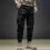 (M,Grey)Men Pants Vintage Cargo Pants Trousers For Jogging 5