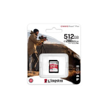 Kingston 512GB Canvas React Plus SD Card | Up to 280MB/s | High Performance Photography | Class 10 UHS-II U3 V60 | SDR2V6/512GB Black 512gb