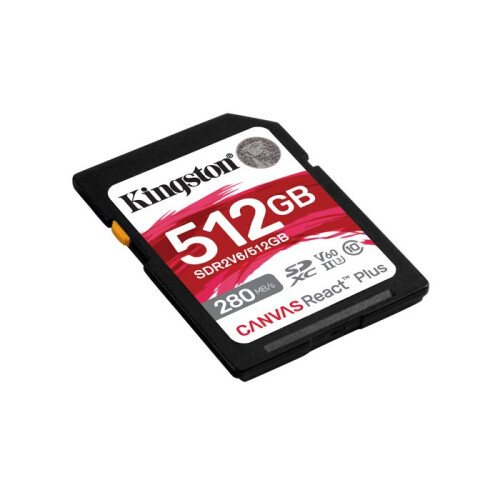 Kingston Kingston Canvas React Plus SDXC 512GB UHS-II V60 U3 SDR2V6/512GB 1