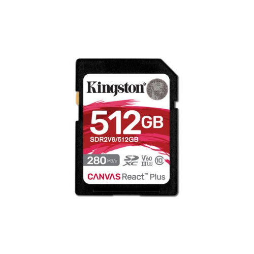 Kingston Kingston Canvas React Plus SDXC 512GB UHS-II V60 U3 SDR2V6/512GB 2