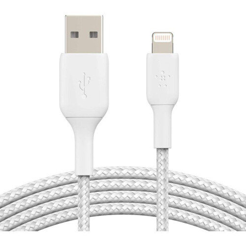 Belkin Cabo trançado - BELKIN - Lightning para USB-A - 2 m - Branco 2
