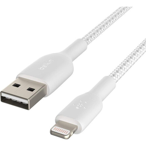 Belkin Cabo trançado - BELKIN - Lightning para USB-A - 2 m - Branco 1