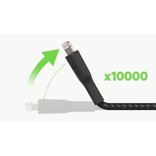 Belkin Cabo trançado - BELKIN - Lightning para USB-A - 2 m - Preto 1