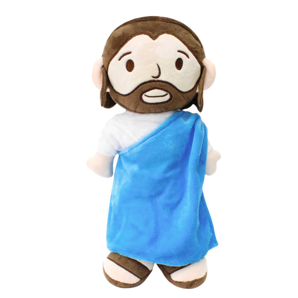 Jesus Plush Doll with Wings Soft Guardian Angel Stuffed Toy White Baptism Christening Gift for Kids