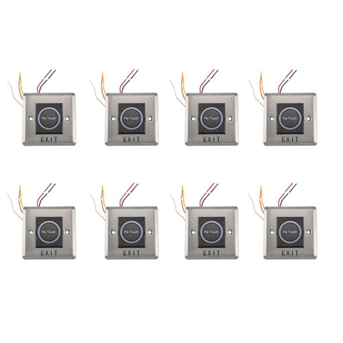 8X Infrared Sensor  No Contact Contactless Switches Door Release Exit Button with LED Indication