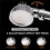 2X High Pressure Shower ,Handheld Showerhead with /Off Full Shutoff Push Button Angle-Adjustable 3