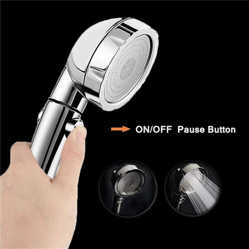 2X High Pressure Shower ,Handheld Showerhead with /Off Full Shutoff Push Button Angle-Adjustable 1
