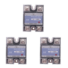 3X SSR 25A 3-32V Till 24-480V AC Enfas Halvledarrelä -Styrning AC MGR-1 D4825 LastspäNning