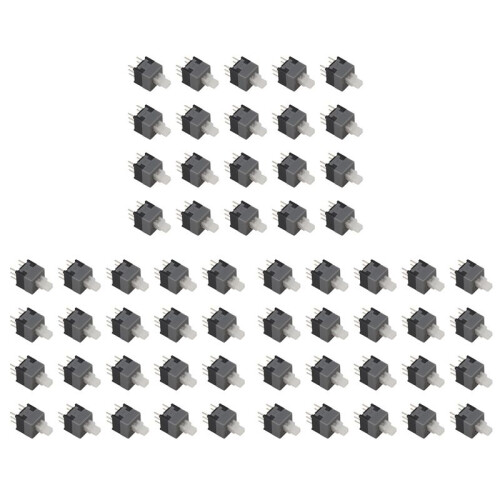 6 Pin DPDT Latching Tact Tactile Push Button Pushbutton  60 Pcs