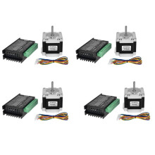 4X Nema 23 23HS5628 Stepper Motor 57 Motor 2.8A with TB6600 Stepper Motor Driver NEMA17 23 for CNC (6.35MM)