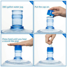 60 Pack Non-Spill Bottle Caps Anti Bottle Caps Reusable for Water Jugs Reusable Lids for Water Dispenser Jugs