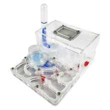 Live Ant Farm Kit with Transparent Habitat, White Frame Terrarium for Educational Observation