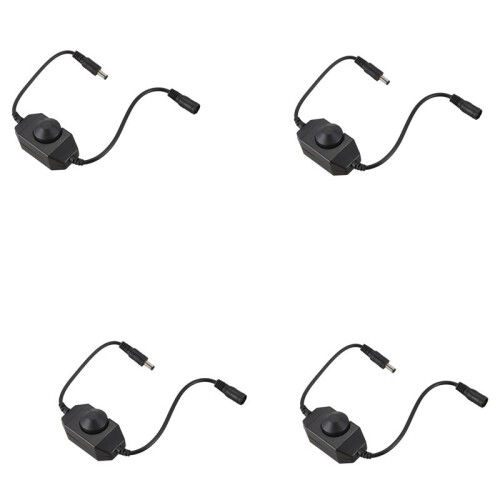 4X 12V / 24V 6A LED Dimmer Controller Adjust Brightness for Easy Color Clear, Black