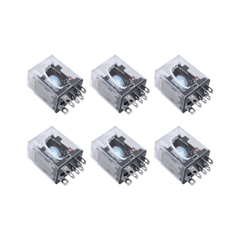 Typecat Red 6X Jqx-13F Ly2 Ac 24V Coil 8-Pin Dpdt Led Electromagnetic Relay