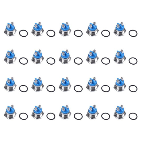 20pcs 16mm High Round High Round Momentary Metal Push Button 1