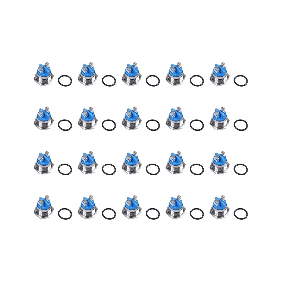 20Pcs 16Mm High Round High Round Momentary Metal Push Button 6032043582469