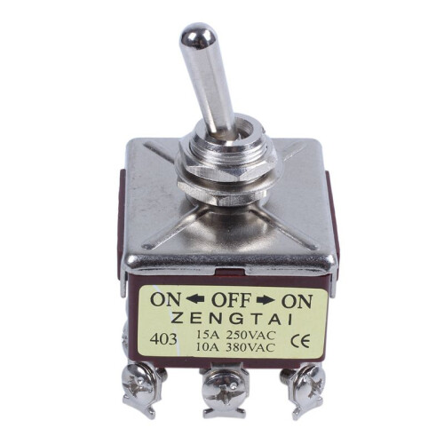 5X AC 380V 10A /OFF/ 3 Positions 12 Pin Latching Toggle  4PDT 2