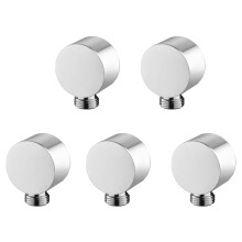 5X Coude D'Alimentation Murale, Accessoires de Connecteur de Tuyau de Douche Ă Montage Mural Rond en Laiton G1 / 2 Pouces Sortie D'Eau pour