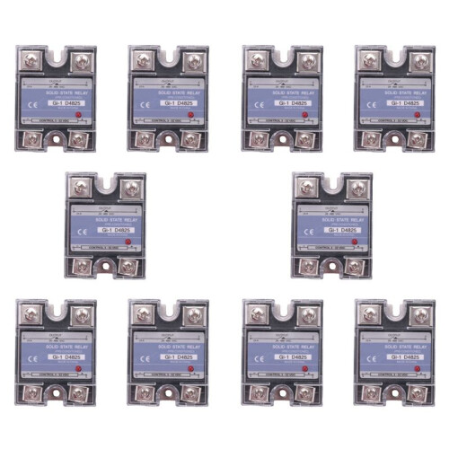 10X SSR 25A 3-32V  to 24-480V AC Single Phase Solid State Relay  Control AC MGR-1 D4825 Load Voltage