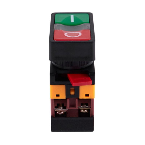5X AC 220V Yellow Light -OFF START STOP Momentary Push Button  1 NO 1 NC 2